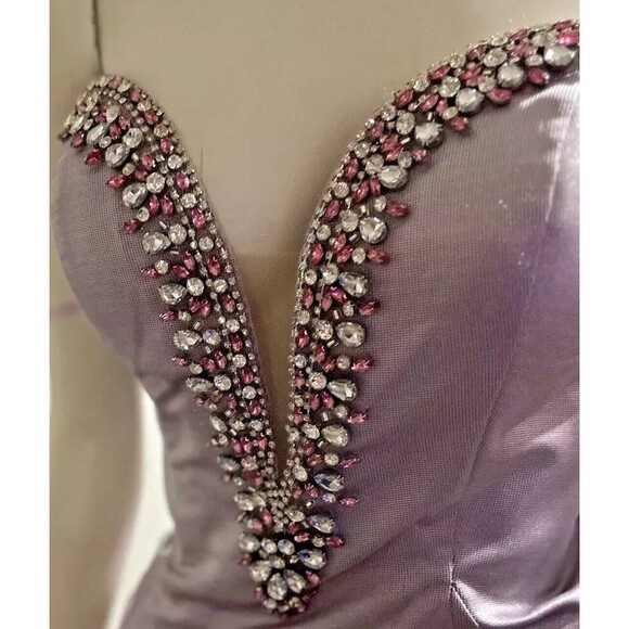 Mac‎ Duggal Evening Gown Strapless Backless Embellished 16 NWT Formal Wear Dress - Picture 4 of 9